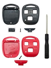 Keyless Entry Remote Control Key Replacement Key Fob Case Shell Fit Black Red