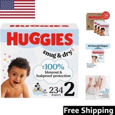 Huggies Snug & Dry Size 2 Diapers - 234 Count, Fragrance-Free & Disney Designs 0.42 per diaper
