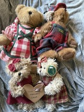 Boyds Bears Lot 4 Plush  Sweater Country Plaid Valentine Cottage