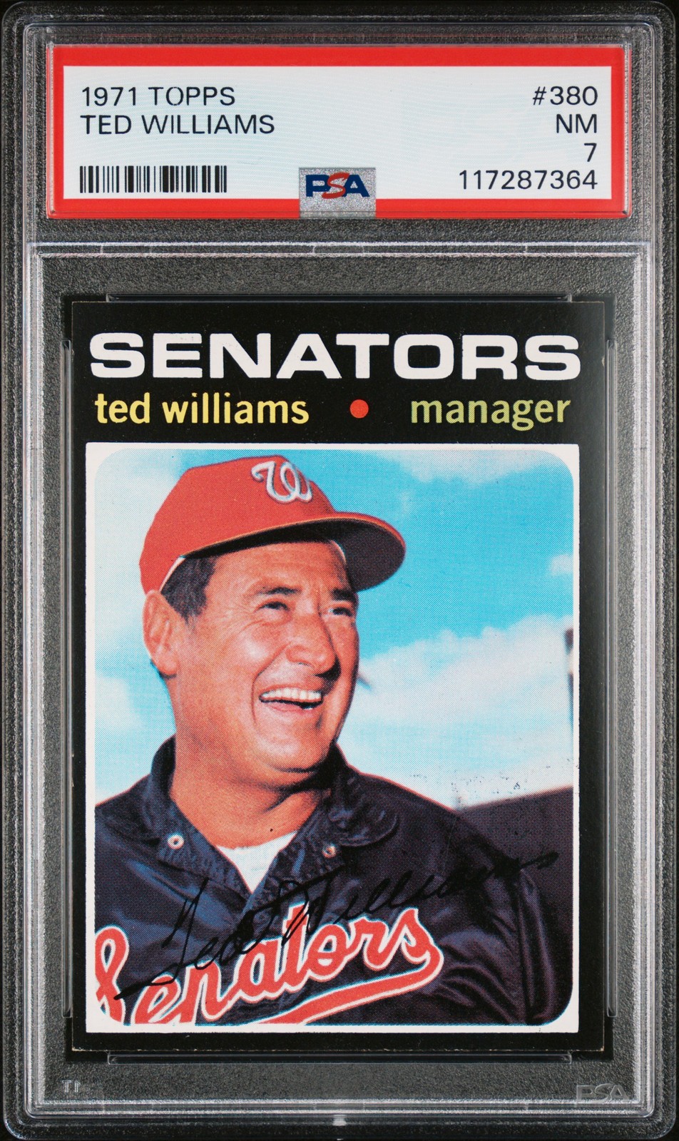 1971 Topps #380 Ted Williams PSA 7
