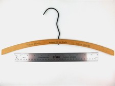 Vintage Hilton Hotels Wooden Advertising Clothes Hanger Laundry Room Decor