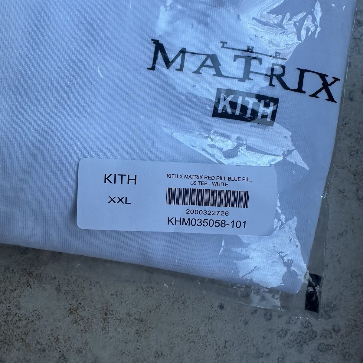 Kith for The Matrix Red Pill Blue Pill Long Sleeve Tee White Size