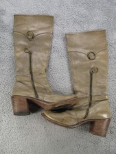 Stivali donna Fiorentini+Baker misura 7,5 pelle marrone metà polpaccio equitazione Italia zip