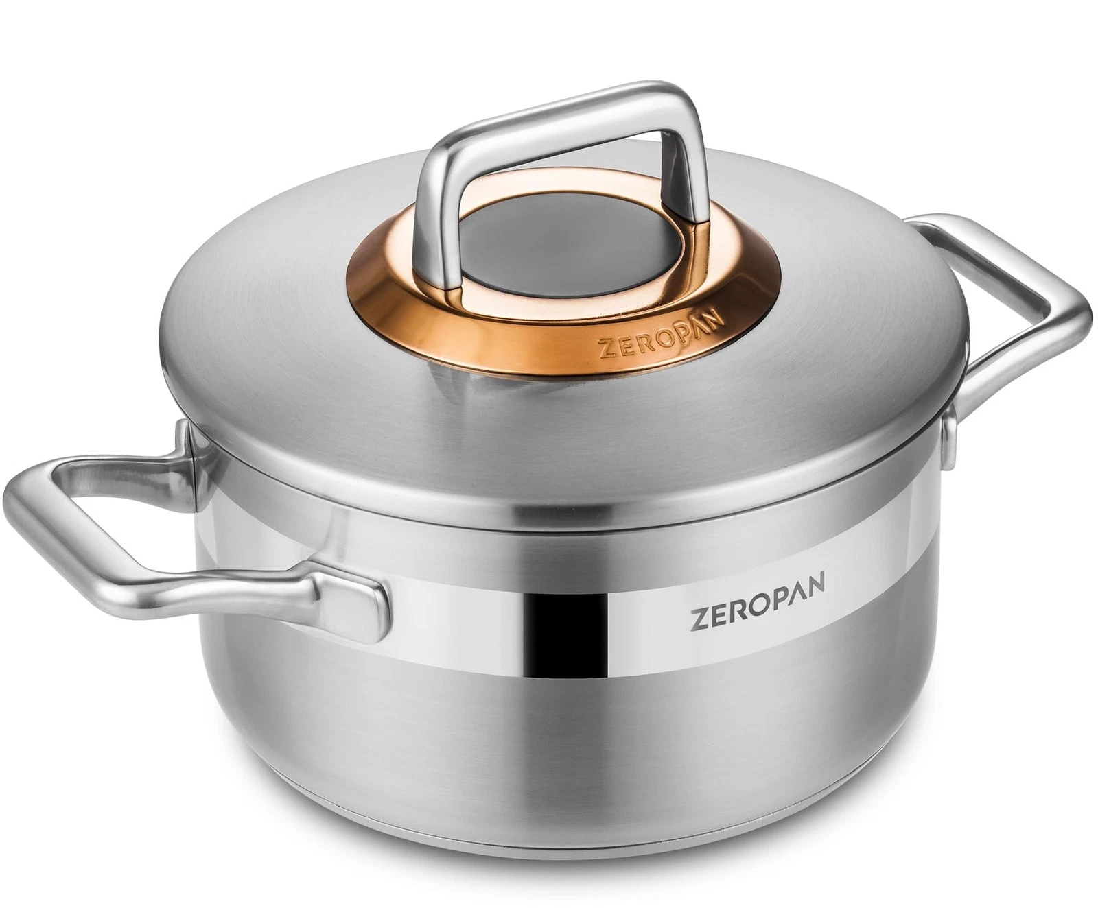 Hybrid Nonstick 3-Quart Stockpot,8 Inch Stainless Steel Stockpot with Lid,Non...