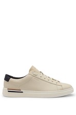 Sneakers uomo BOSS beige casual in pelle con logo Clint Tenn - taglia 12