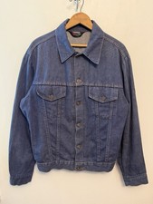 Vintage 70s Medium Trailmaster Type 3 Dark Wash Denim Trucker Jacket