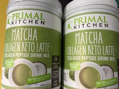 Keto Matcha Collagen Latte Powder  SugarFree Collagen Peptides   Packs !