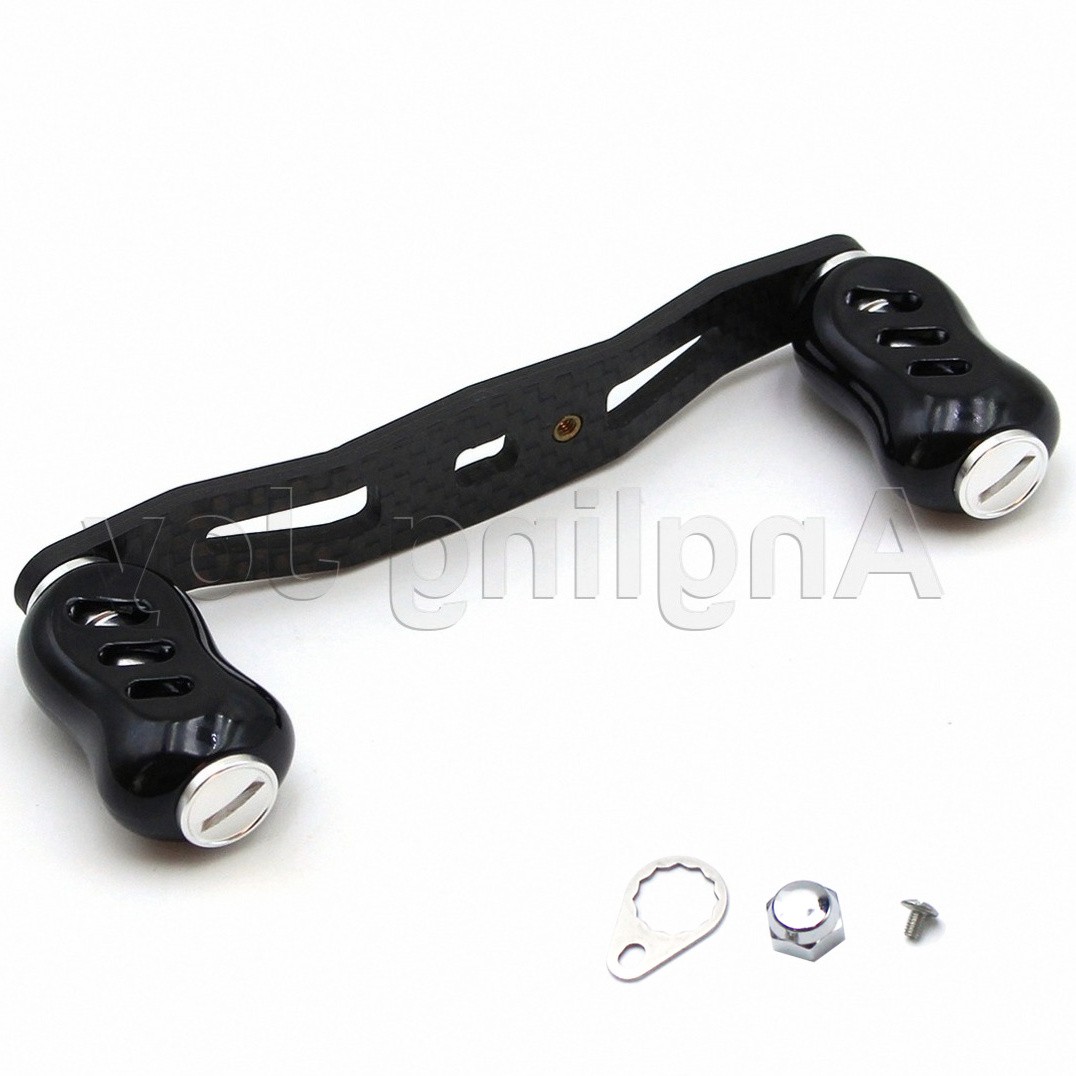 carbon fiber fishing reel handles 95mm Baitcasting Handle EVA/Cork Knobs Cooper Custom the new carbon crank handle set is perfect for the angler that wants the best in performance Gomexus Carbon Spinning Double Handle