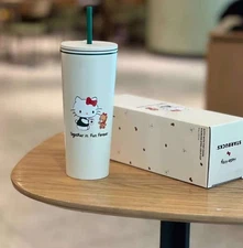 NEW 2025 Starbucks Hello Kitty 50th Anniversary Cup 473ml/16Oz  Gift