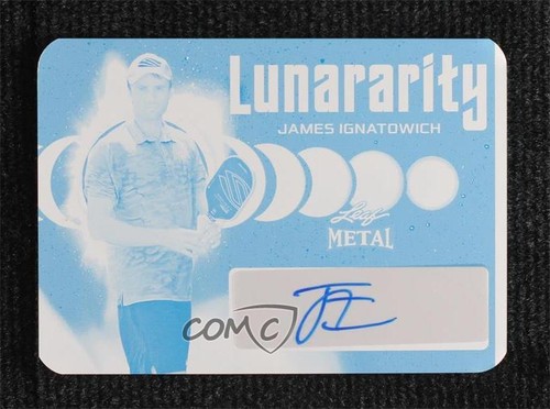 2024 Leaf Metal Pickleball Printing Plate Cyan 1/1 James Ignatowich #L-JI1 Auto