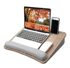HUANUO Portable Lap Laptop Desk with Pillow Cushion, Fits up to 15.6 Inch Laptop