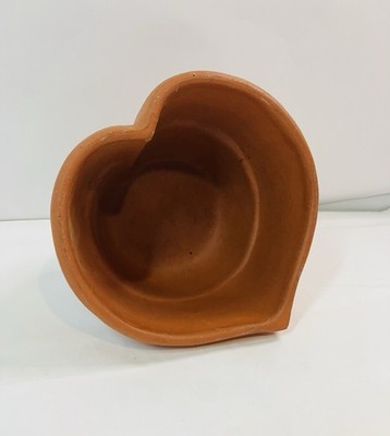 Bennington Pottery Vermont 1948 Heart Shaped Bread Bowl Terra Cotta