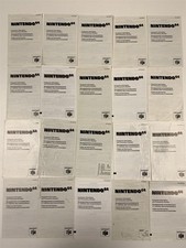 Lot of 20 Vintage Nintendo 64 N64 Consumer Information Safety Booklet Inserts