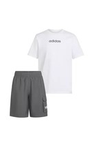 Adidas Big Boys 2Pc. Short Sleeve T Shirt And Short Set White S 8 