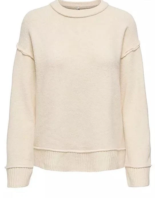 ONLY Damen Strickpullover Rundhalsausschnitt L Grau Whitecap Grey L (fm271-5) - Bild 1 von 1