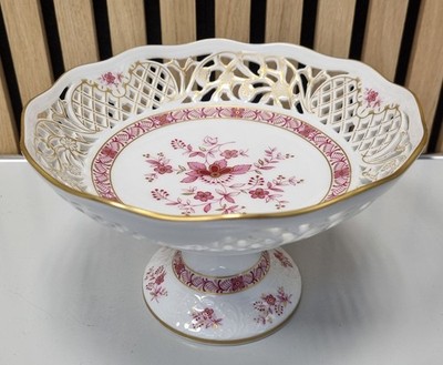 Schumann Arzberg Bavaria Fußschale - 19 cm - Schale - Blumenmotiv & Goldrand