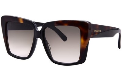 Salvatore Ferragamo SF1060SN 006 Sunglasses Women's Black/Tortoise/Brown 55mm