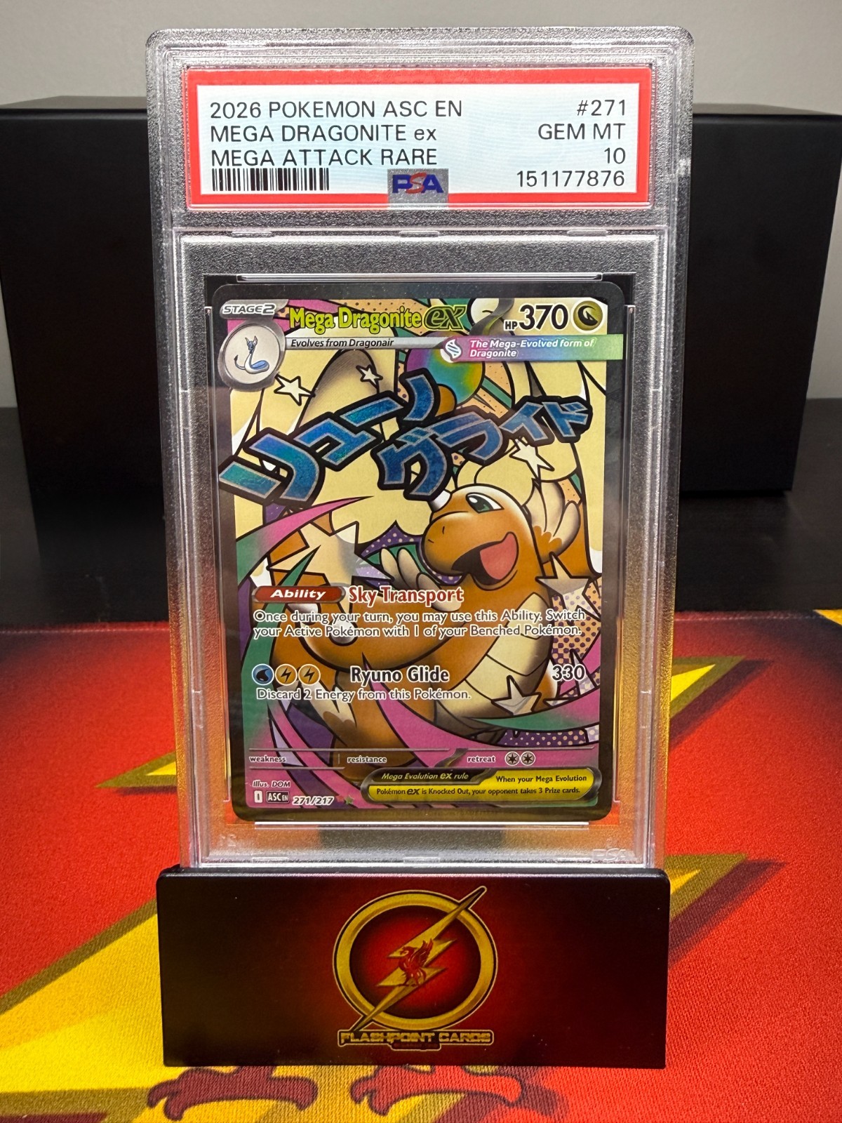 MEGA DRAGONITE EX - 271/217 - Me01: ASCENDED HEROES - MEGA ATTACK RARE - PSA 10