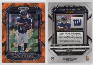 2022 Panini Prizm Rookies Orange Ice Prizm Wan'Dale Robinson #315 Rookie RC
