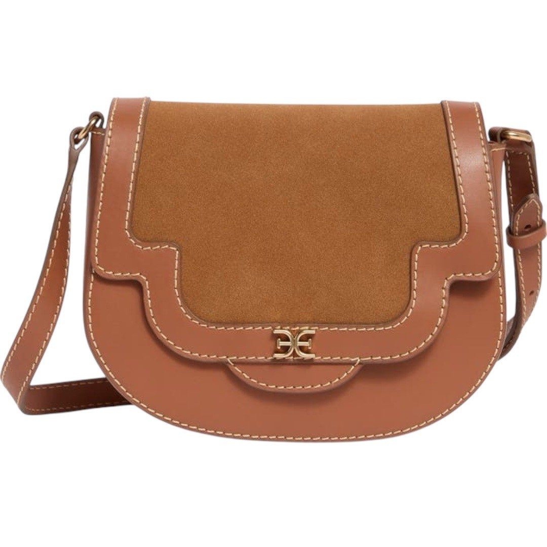 Sam Edelman Marsella Large Saddle Crossbody Bag Cognac | eBay