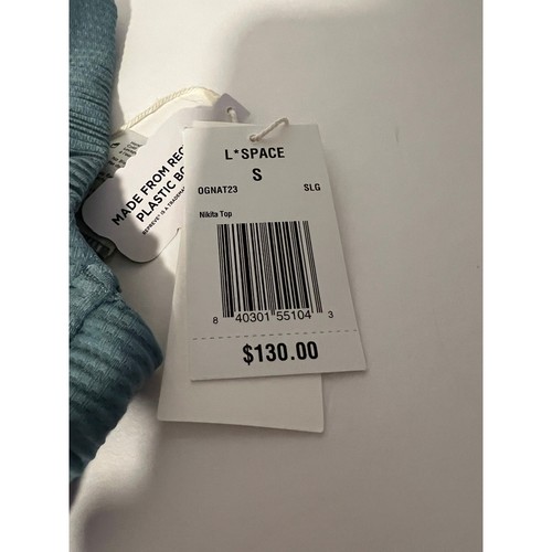 NWT L*Space Women's Nikita Ribbed Bikini Swim Top Slated Glass Blue Gray Size S - Picture 6 of 14
