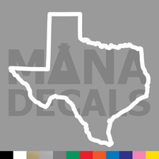Texas Vinyl Die Cut Decal Sticker - TX State Outline
