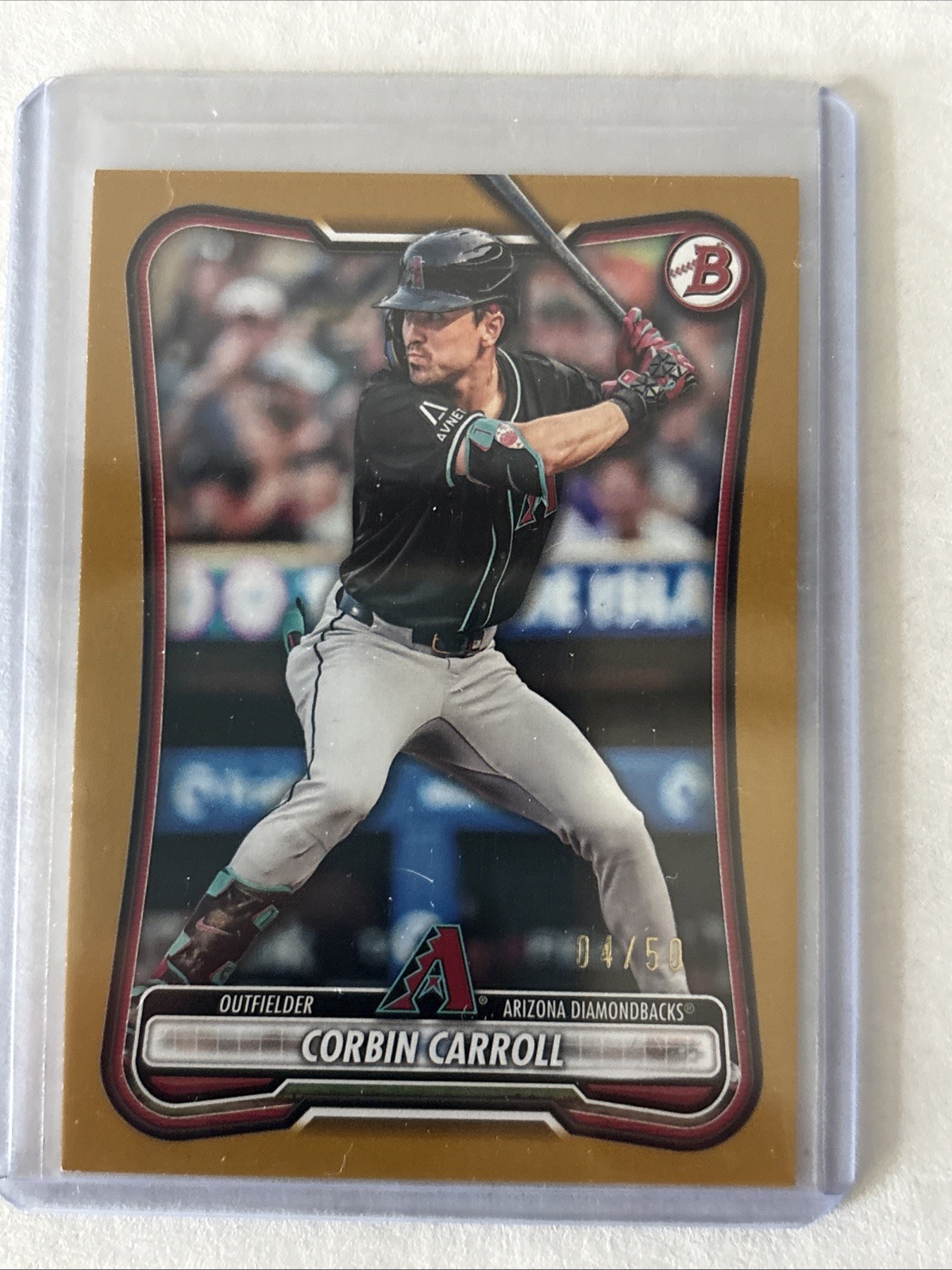 Corbin Carroll Gold /50 2026 Bowman Baseball #80 Diamondbacks