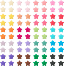 600Pcs Acrylic Star Beads Opaque Star Plastic Spacer Beads Rainbow Color Bracele