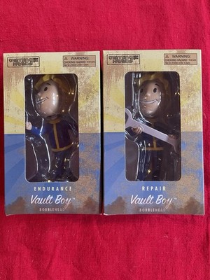 Gaming Heads Vault Boy Bobble head Bethesda Repair & Endurance Fallout Taped