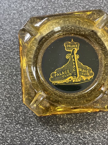 Vintage PALACE CLUB CASINO Advertising Ashtray RENO NV Amber Glass - Picture 8 of 9