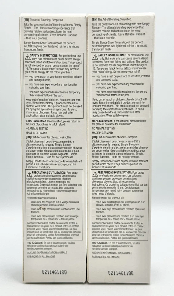 KENRA Simply Blonde Tono Transparente Color Crema ROSA (paquete de 2) 2 oz. Foto 2 de 4