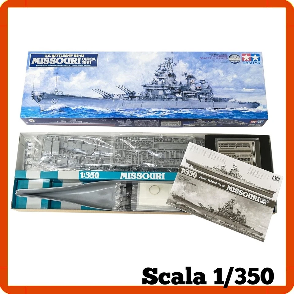 Modellismo statico navale militare model kit modellino Tamiya Missouri 1/350 - Immagine 3 di 4