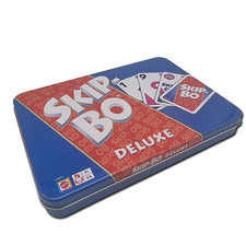 Mattel Skip Bo Deluxe Kartenspiel Metalldose Familien Spiel Klassiker aus 2006