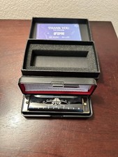 JDR 10 Hole Harmonica With Case, Cleaning Cloth, And Box