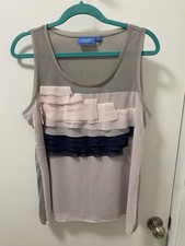 Simply Vera Vera Wang Women's Ruffle Sleeveless Tank Top Size PL