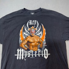 WWE Rey Mysterio Graphic T-Shirt Mens 2XL Black Good 2004 Trinity Products 619