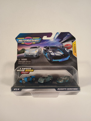 -New- HTF MICRO MACHINES #14 Starter Pack BUGATTI Heritage 2021 Series 4