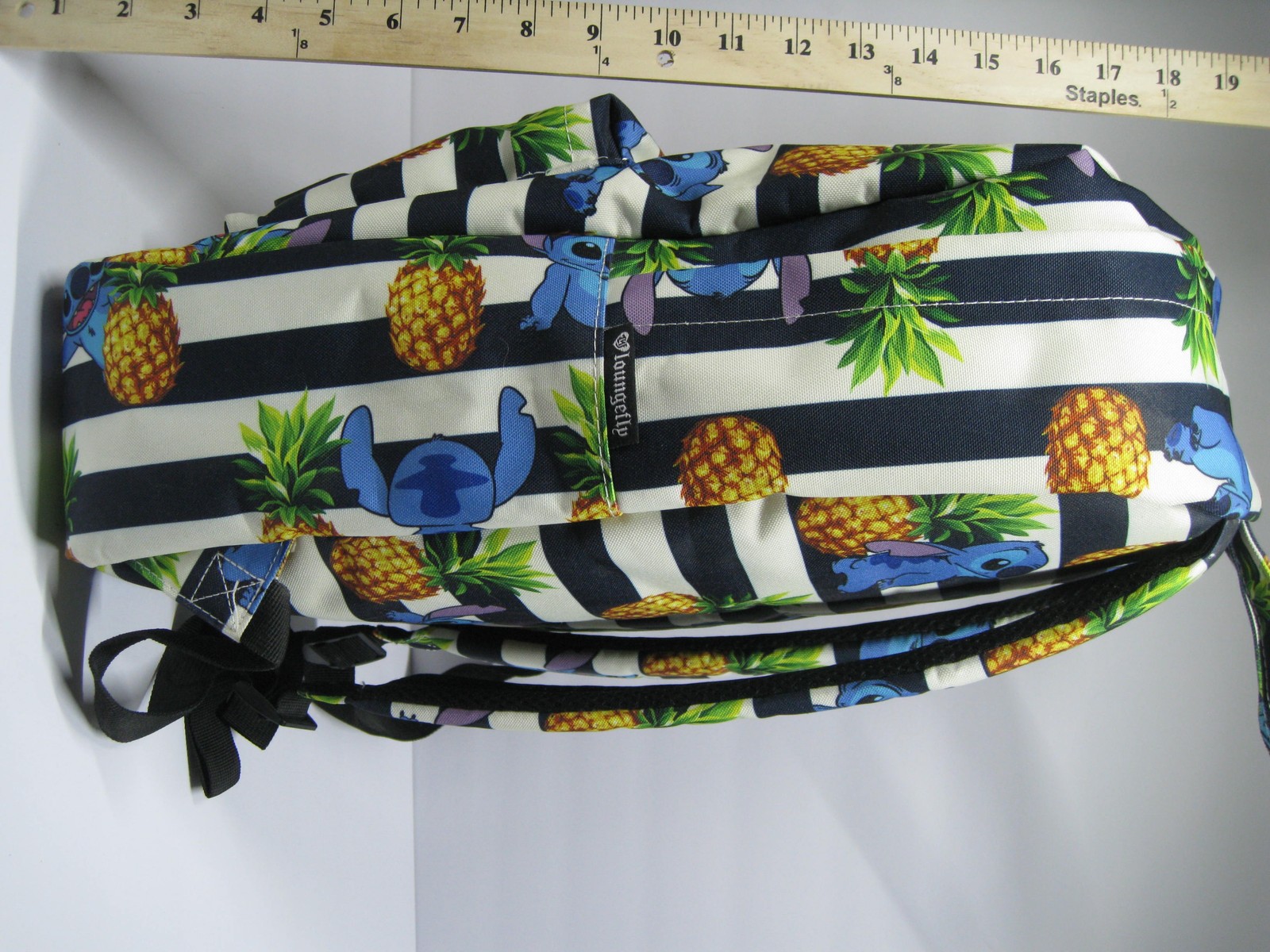 Disney Loungefly Backpack Stitch Pineapple Stripe… - image 7