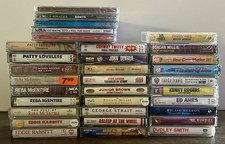 Lot of 28 Factory Sealed Cassette Tapes 5 CDs Reba, Loveless, Twitty,