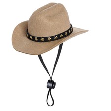 choyaxo Pet Cowboy Costume Cosplay Cap Halloween Costumes for Small, Khaki