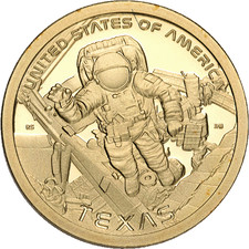 2025-S Proof Astronaut Space Walk Texas Innovation Dollar 1$