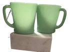 Jadite Fire King Pr Iconic Coffee Mugs D Handle Exc. Auth, Vintage Restaurant #2