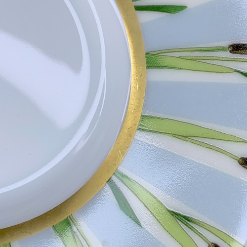 Hermes Demitasse Cup & Saucer Les Matins De L'etang Porcelain 2 Sets With Case - Picture 15 of 16
