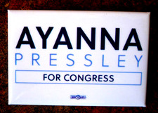 2026 MASSACHUSETTS CD-7 Démocrate AYANNA PRESSLEY pour CONGRÈS Logo Bouton