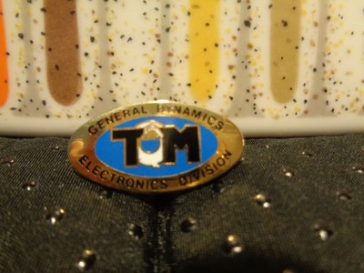 Vintage General Dynamics Electronics Division TQM Employee Hat Lapel Pin