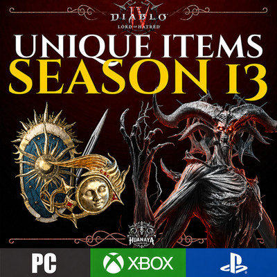 DIABLO 4   ALL UNIQUE ITEMS   LORD OF HATRED SEASON 13  WARLOCK PALADIN ITEMS