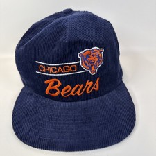 NFL Chicago Bears Blue Corduroy Snapback Hat by Annco Professional Taiwan