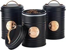 Tea Coffee Sugar Canister Set Labelled Containers for Tea Coffee Sugar Tins Jar