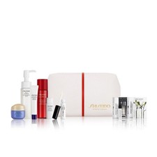 Shiseido Vital Perfection Eye Cream Essence Lash Serum EDT Bag 9-Pc Travel Set