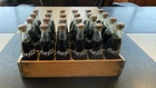 Vintage Coca Cola 24 Pack with Wood Crate ,  24 Full Miniature Bottles of Coke